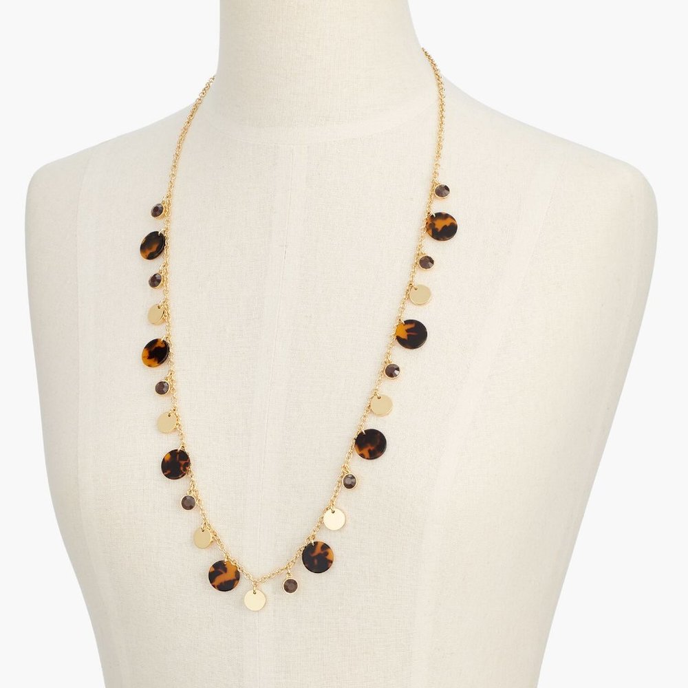Talbots TORTOISE DISC NECKLACE